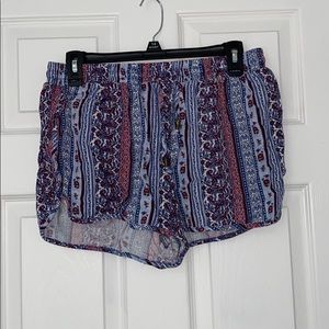 Colorful flowy shorts
